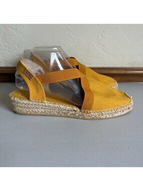 Toni Pons Origens Mustard Yellow Espadrilles Size 41